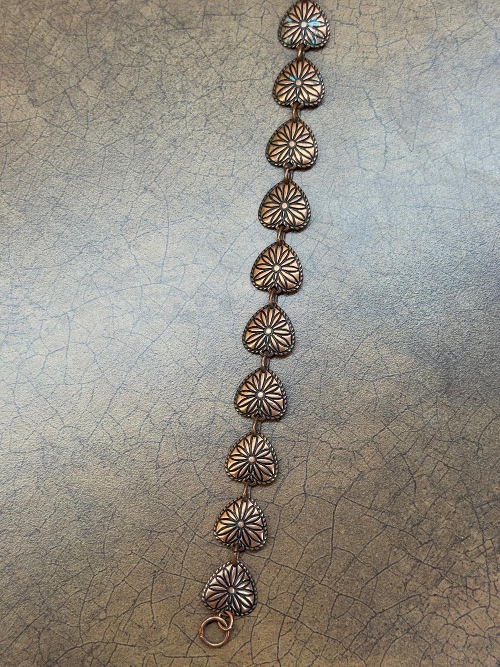 Copper-Tone Floral Link Bracelet - Women Jewelry